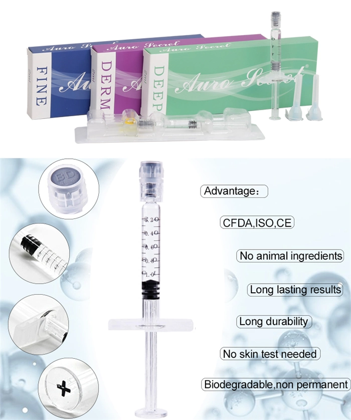 Professional Manufacturers Hyaluronic Acid Injectable Dermal Filler for Prefilled Syringe Pen