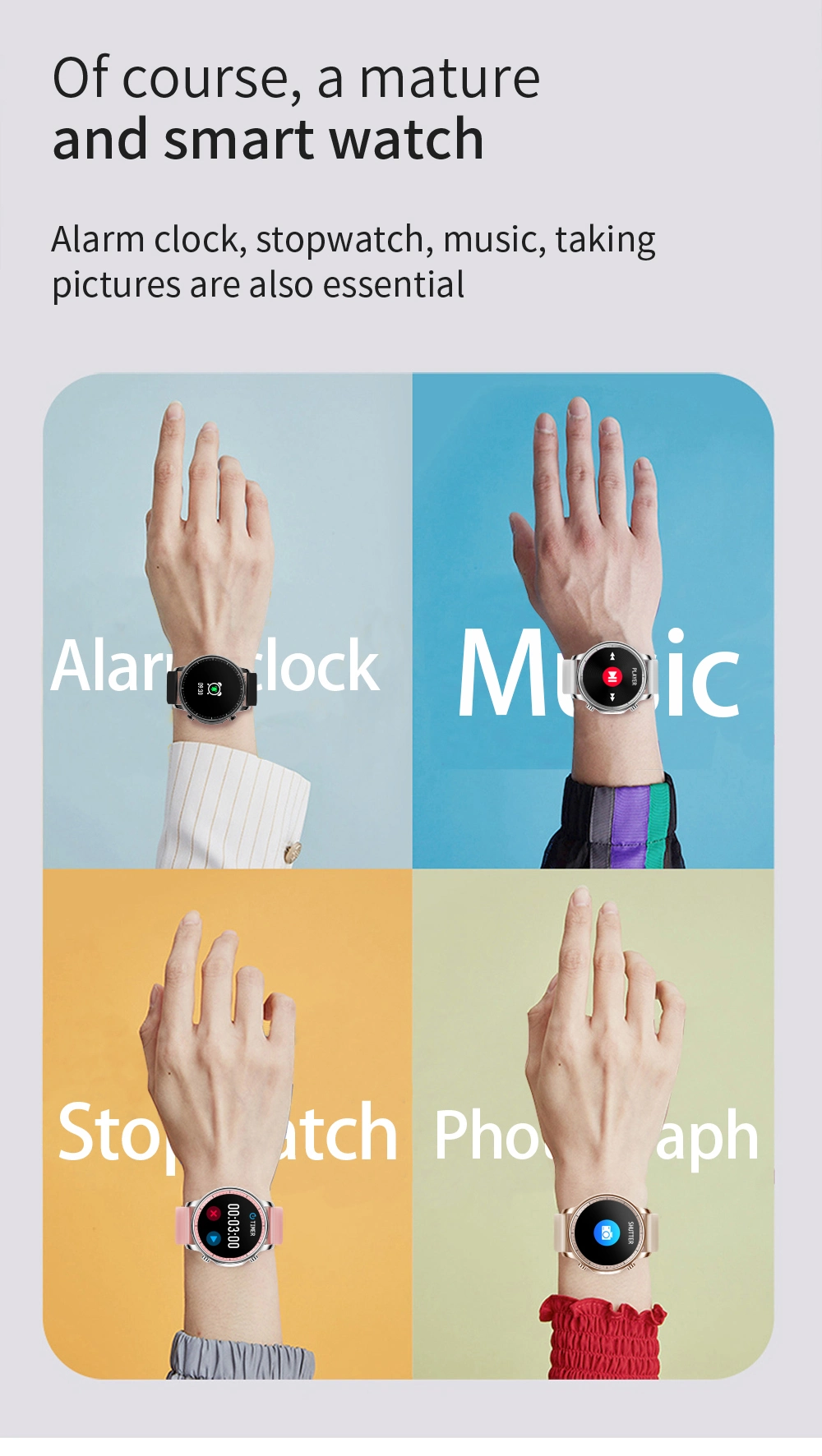 2020 Hot Body Tempeature Smart Watch Heart Rate Oxygen Blood Pressure Body Fitness Tracker Smart Watch