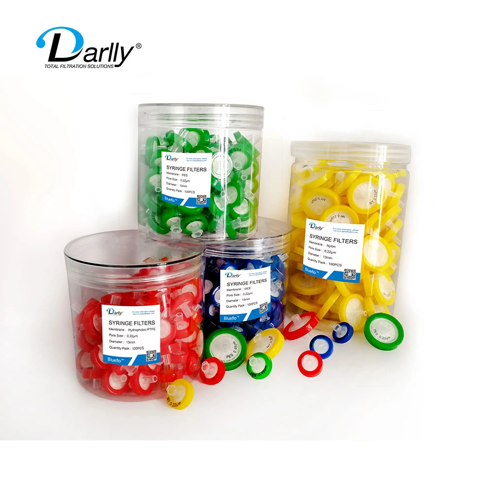 Darlly Hydrophobic PVDF Syringe Filter with a Wide Variety of Solvents for Filtering Aggressive Acids and Alcohols