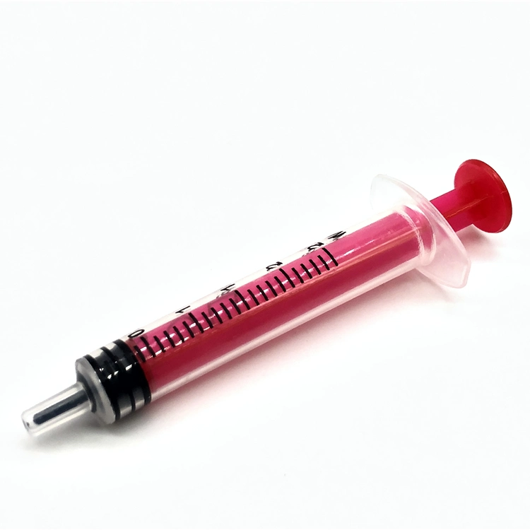 2.5ml Color Low Dead Space Disposable Syringe Without Needle (red)
