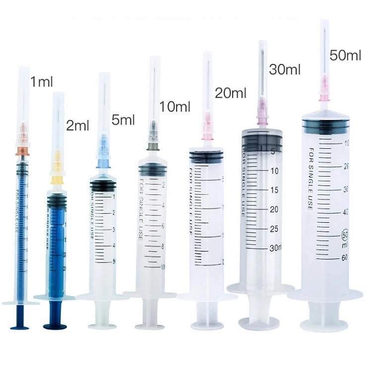 Diposable Medical Injection Syringe with Luer Slip or Luer Lock