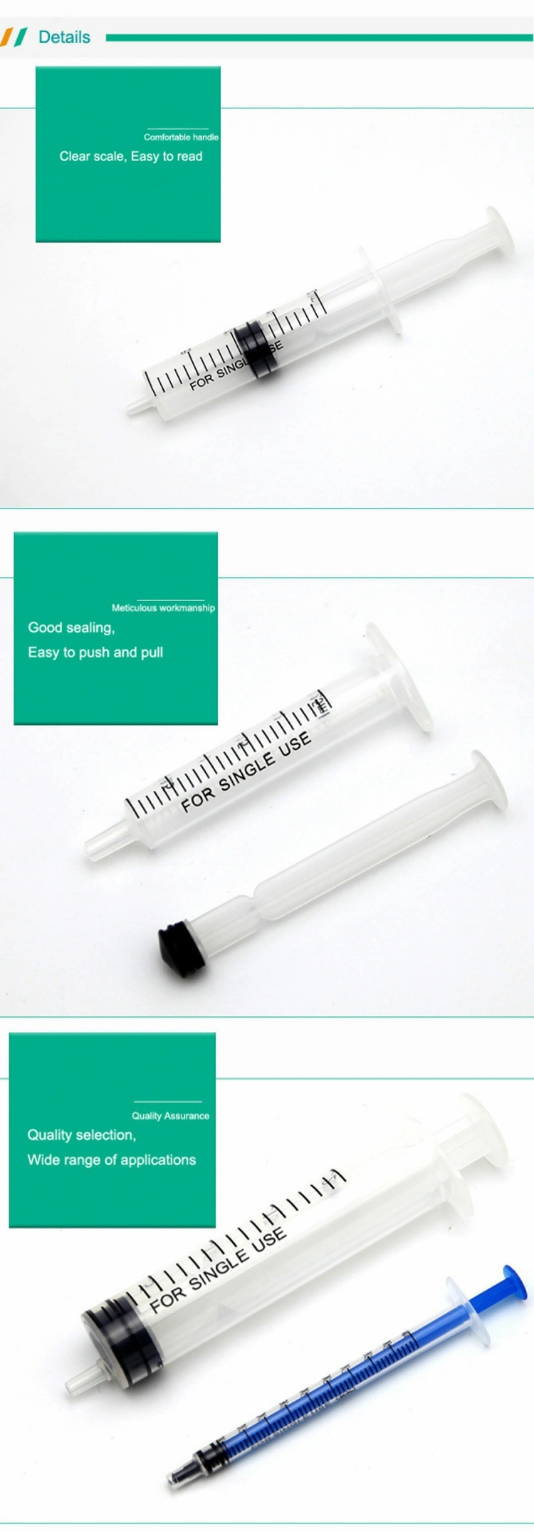 Factory Price Sterile Disposable Medical Syringes with Needles Manufacturer