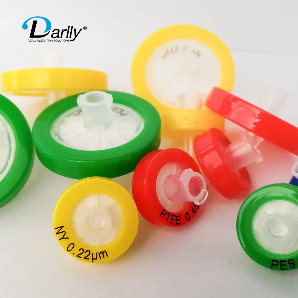 Darlly Hydrophobic PVDF Syringe Filter for Filtering Aggressive Acids and Alcohols