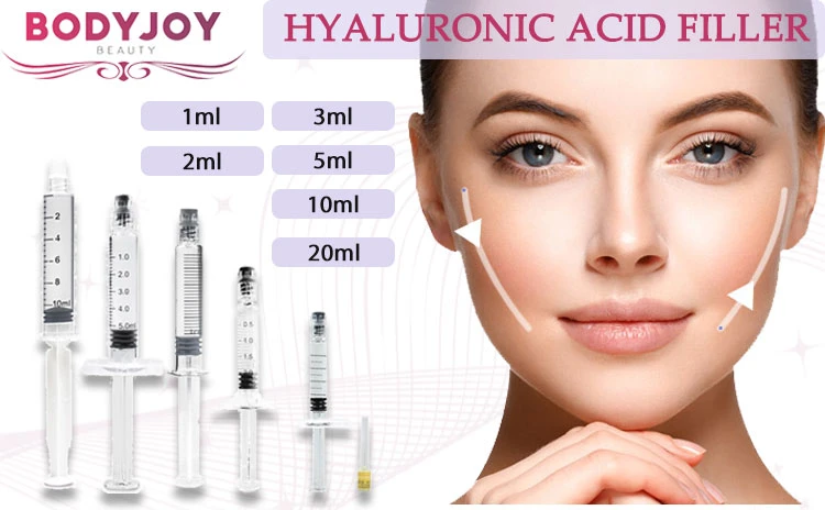 Facial Medical Syringe Cross-Linked 2ml Derm Hyaluronic Acid Dermal Filler for Face