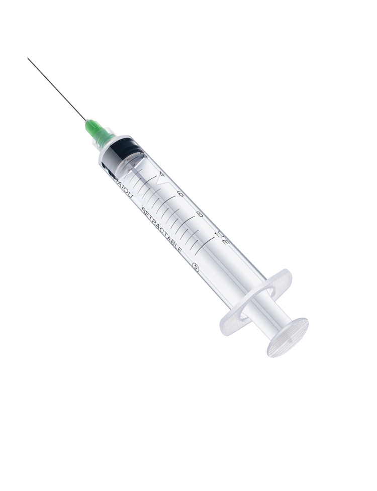 Factory Wholesale Price Needle Retractable safety Medical Syringe for Vaccine Injection Mslnr01