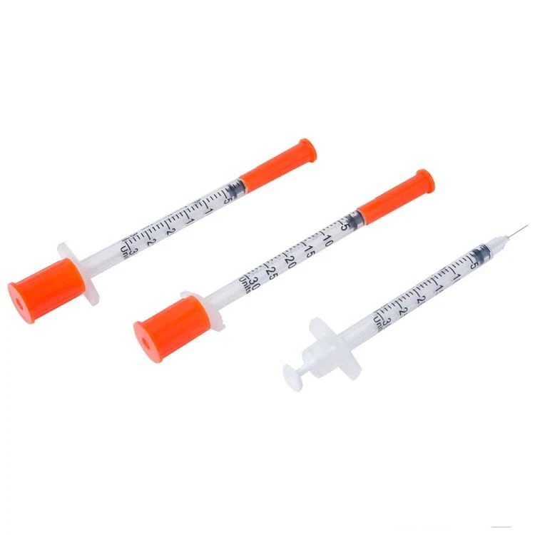 Disposable Syringe 1ml Sterile Scale U-100, 30g Needle for Insulin