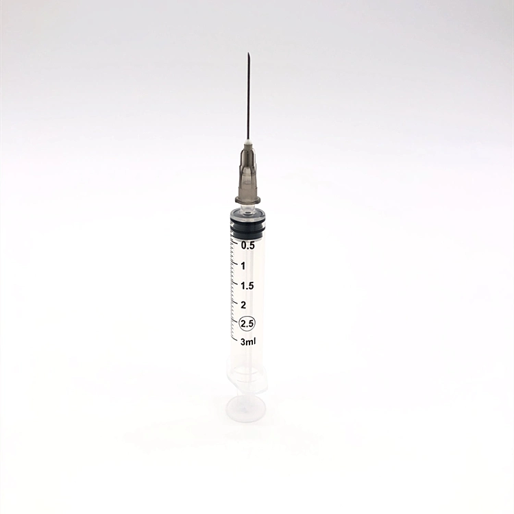 3ml Medical Disposable Luer Slip Safety Syringe with Needle