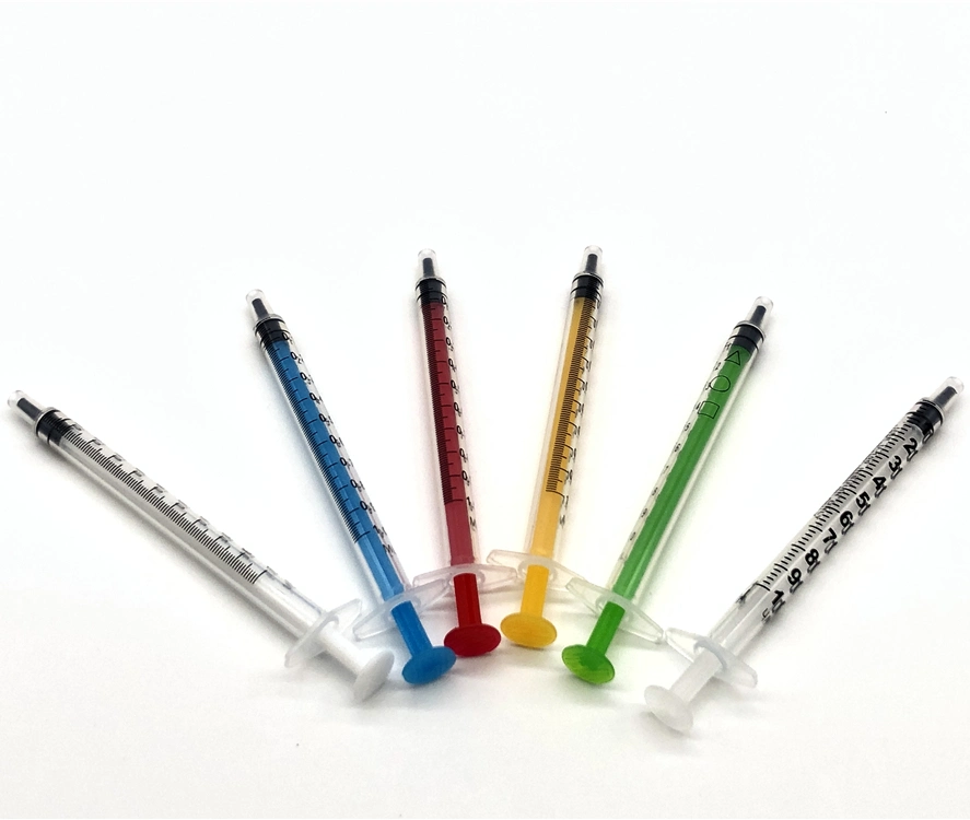 CE Approved Color Low Dead Space Syringe Without Needle (white)