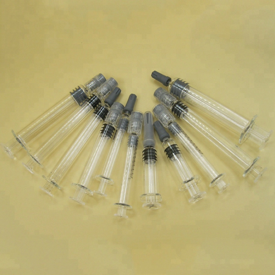 Disposable Luer Lock Syringe Prefill Glass Syringe Prefilled Cbd Oil Glass Syringe with Luer Lock --1ml/2.25ml/3ml/5ml