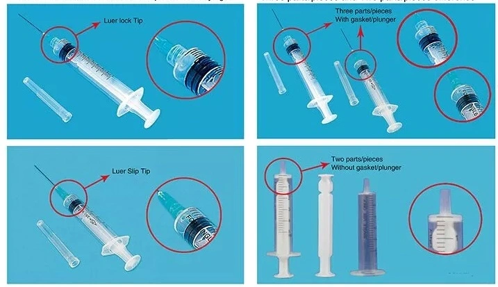 20cc/Ml Luer Slip Tip Sterile Disposable Syringes (without needles) - Pack of 100