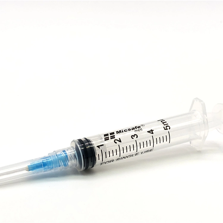 5ml Medical Luer Lock Safety Syringe with Needle and Cap