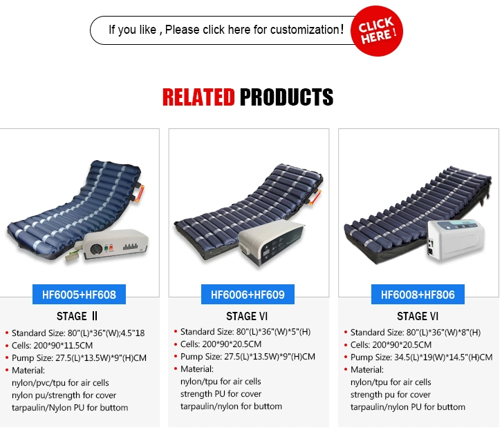 Hospital Air Mattress with Large Flow Air Pump Stage 4 Improve Blood Circulation