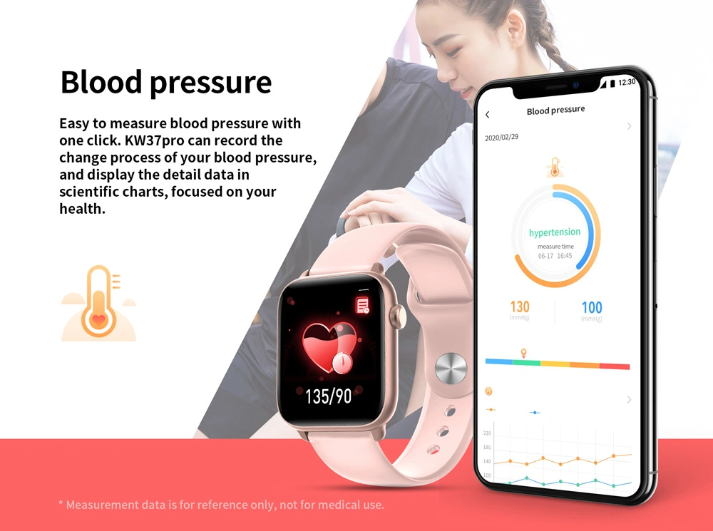 Smart Watch Men Body Temperature Bracelet Measurement Heart Rate Blood Pressure Kids Smart Watch