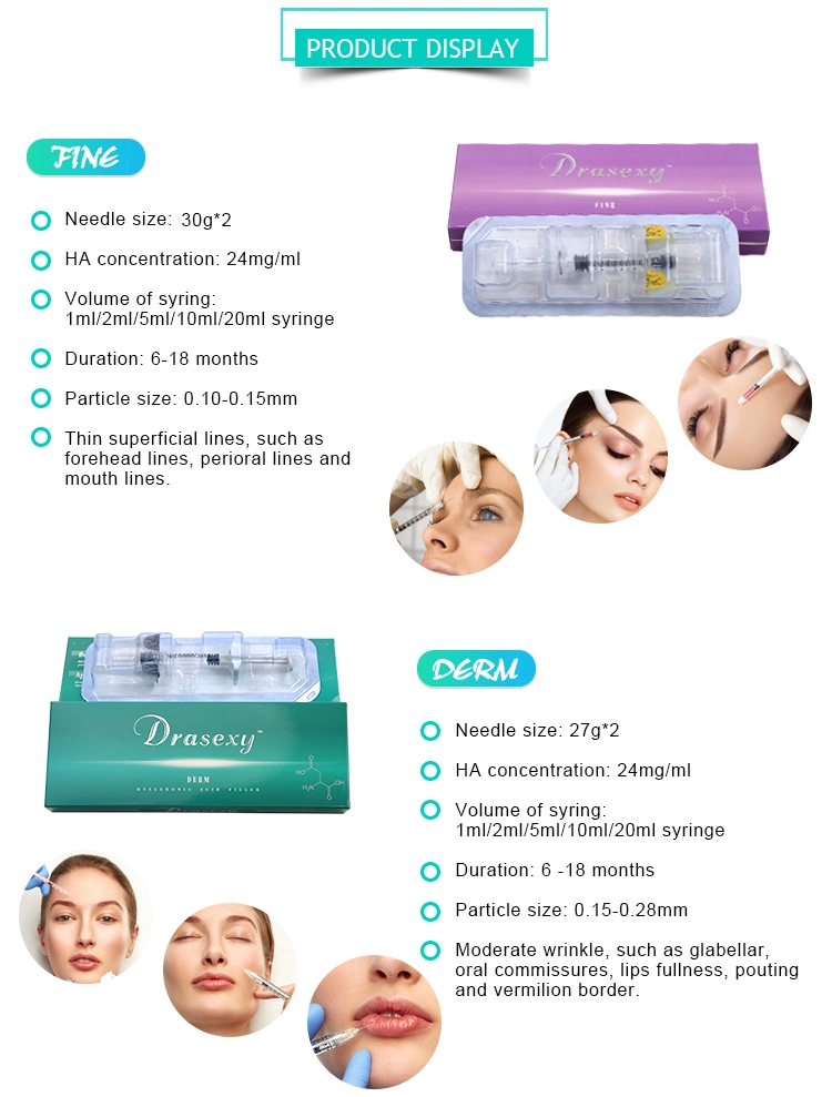 10ml Hyaluronic Acid Cross Linked/Korea Hyaluronic Acid Filler/Hyaluronic Acid Syringe Sterile Cross Linked Injectable Hyaluronic