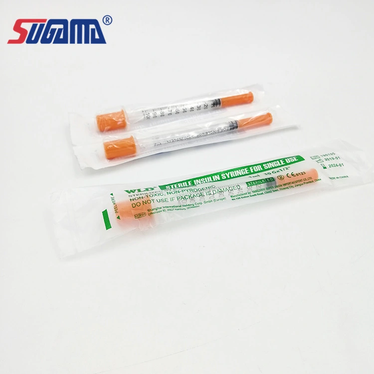 Types Sterile Insulin Syringe Injection with 29g 30g Needles