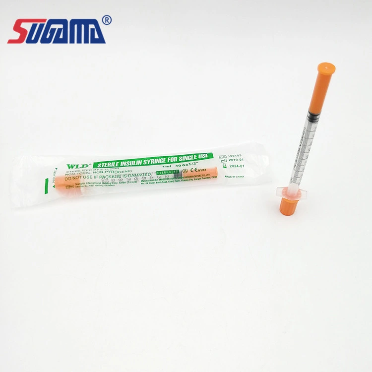 Good Quality 0.3ml and 0.5ml Orange Cap Insulin Syringe