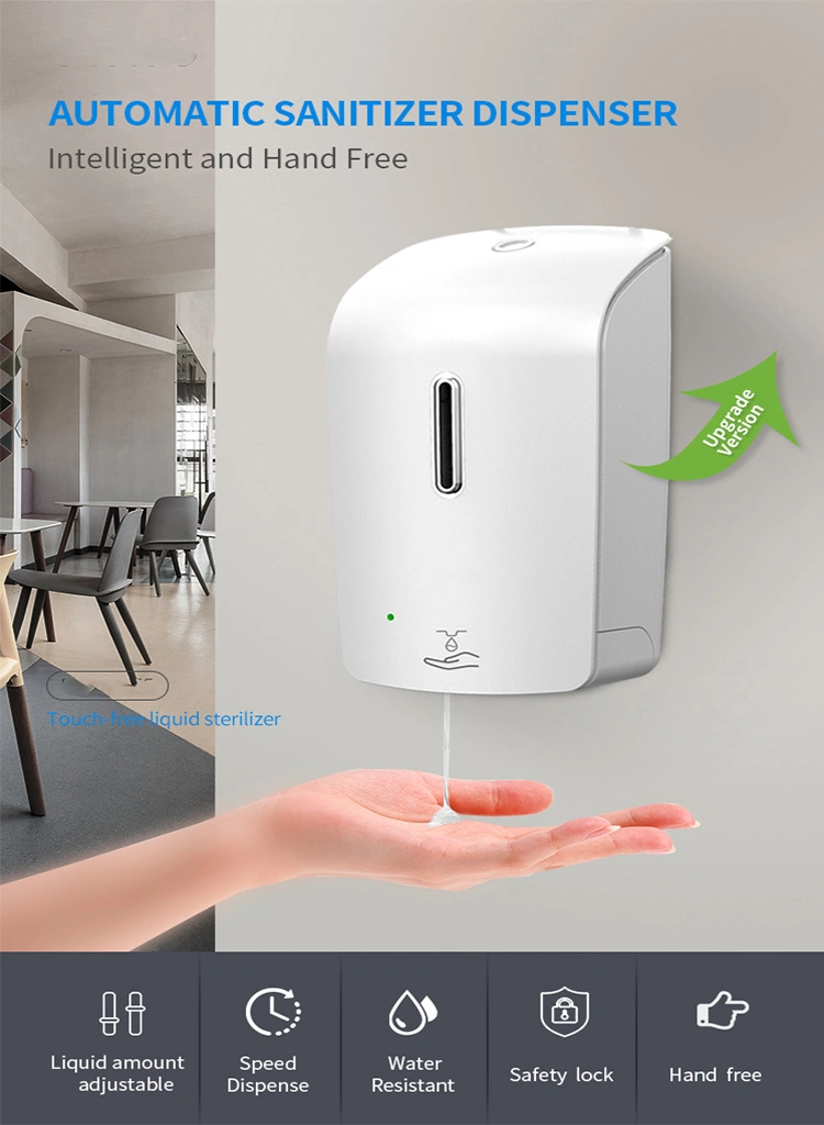 Wall-Mounted Automatic Alcohol Sanitizer Dispenser 1000ml Refillable Floor Stand Automatic Hand Alcohol Sanitizer Dispenser