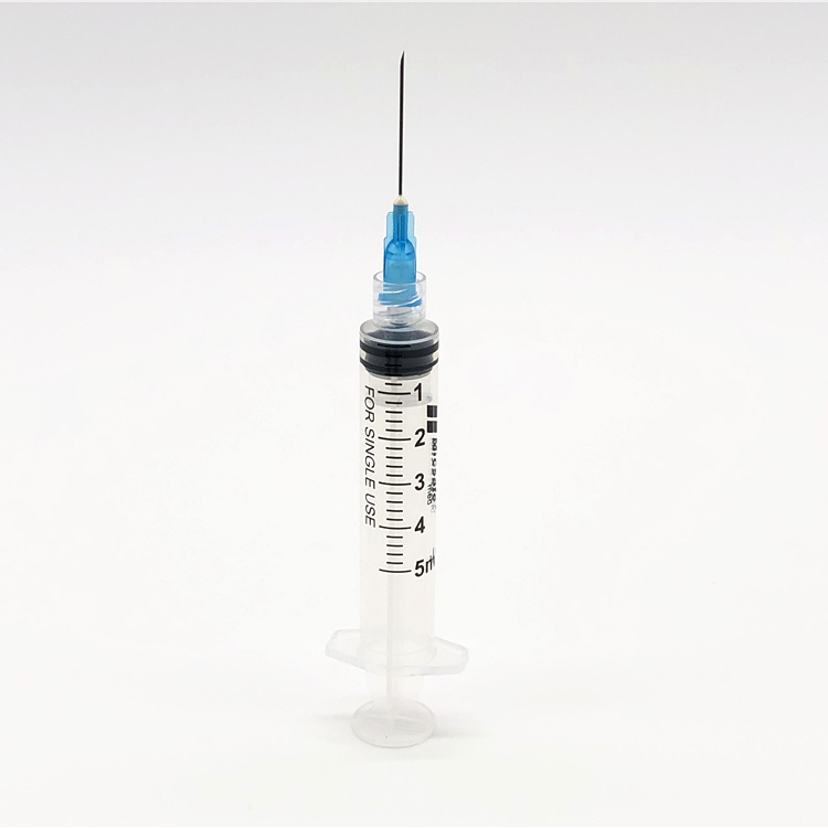 5ml Luer Lock Medical Disposable Safety Syringe with Needle