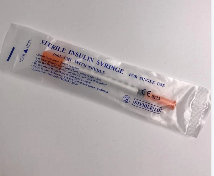 Disposable Medical Plastic 1ml 0.5ml Prefilled Injection Safety Insulin Syringe