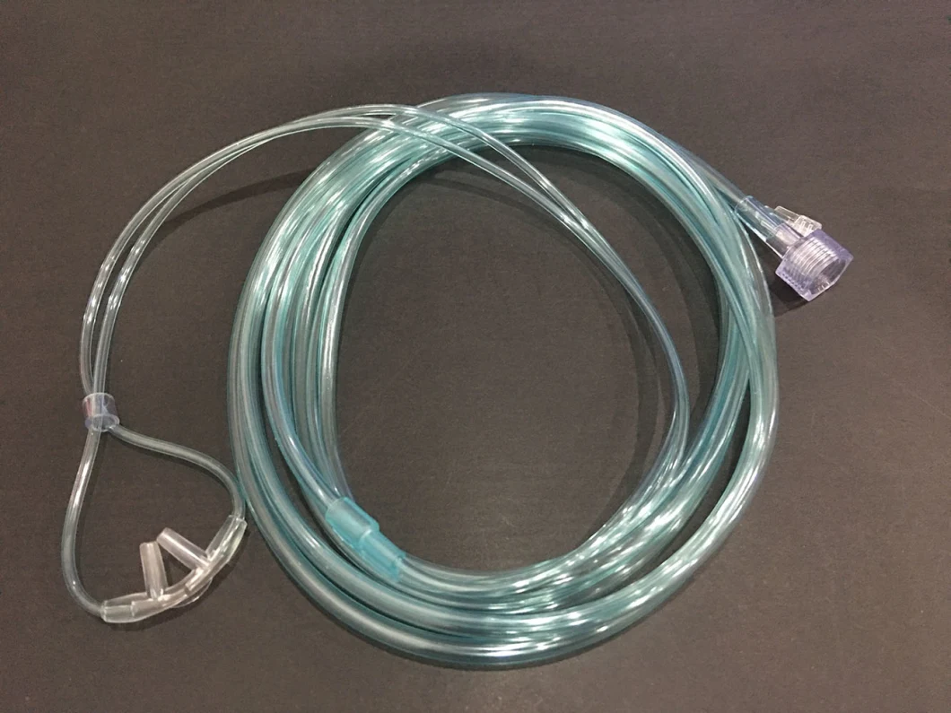 Medical Disposable Nasal Oxygen Cannula with O2 Delivery Tubing & CO2 Sampling Line