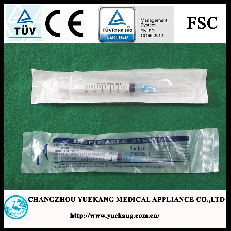 Disposable Sterile Syringe with Needle, 5ml 23gx1