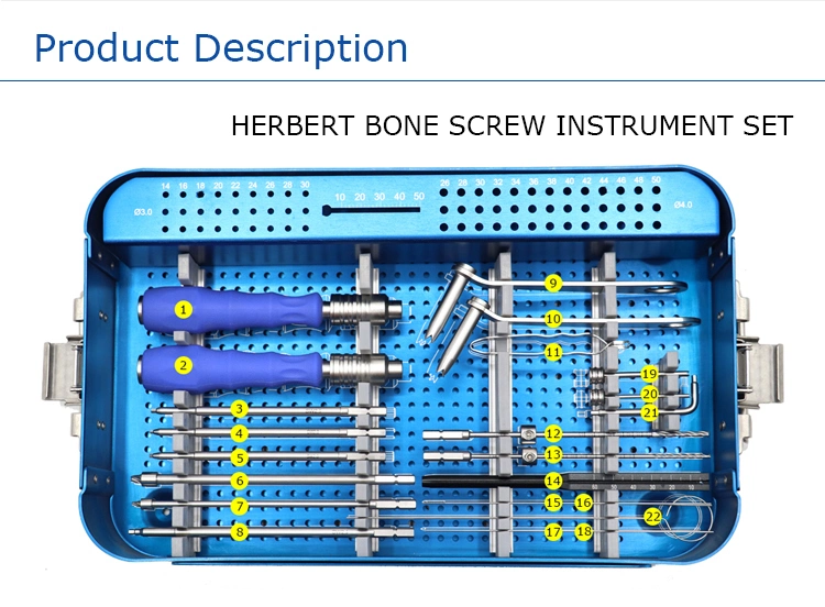 Best Price Herbert Screw Instrument Set for Trauma Surgery Orthopedic Surgical Instruments