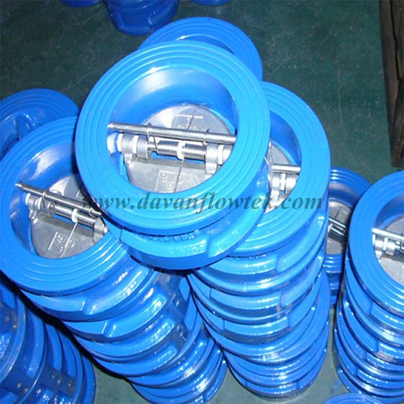 Ductile Iron Ggg50 SS304 Plate Non Return Wafer Type Dual Plate Check Valve
