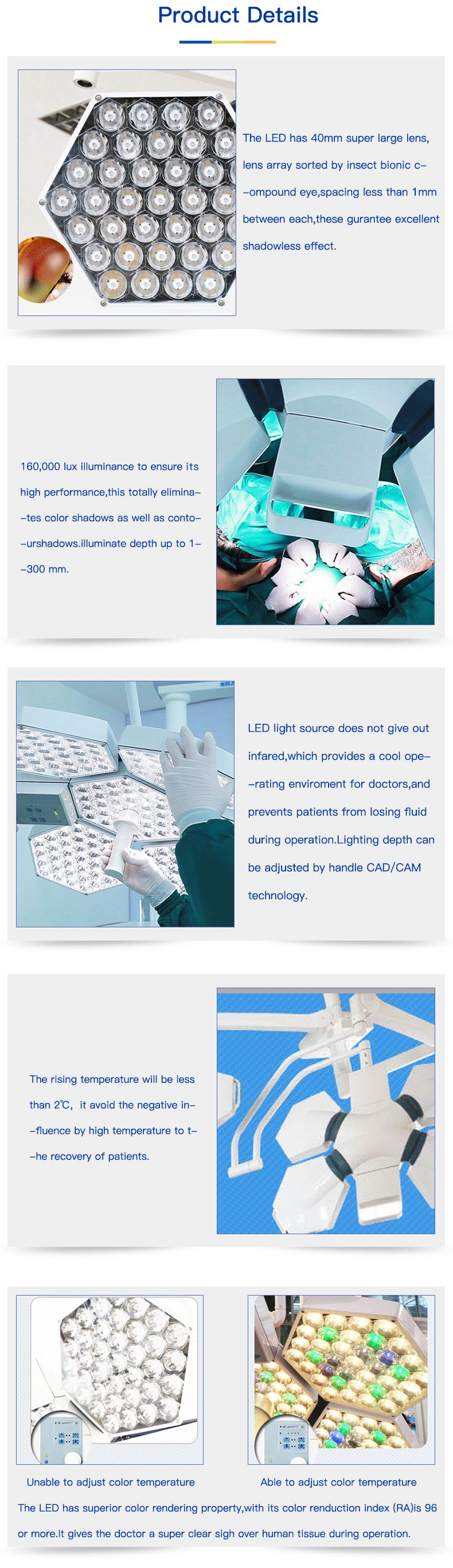 Medical Equipment Medical Instrument Hospital O. T. Light Operation Lamp