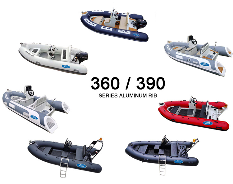 CE Rib 360 390cm Orca Hypalon Aluminum Rigid Hull Inflatable Rib Boat with out Motor