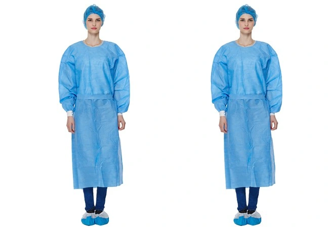 Level3 SMS Non-Woven 45GSM Medical Operation Reinforced Surgical Gown with Medical Towels