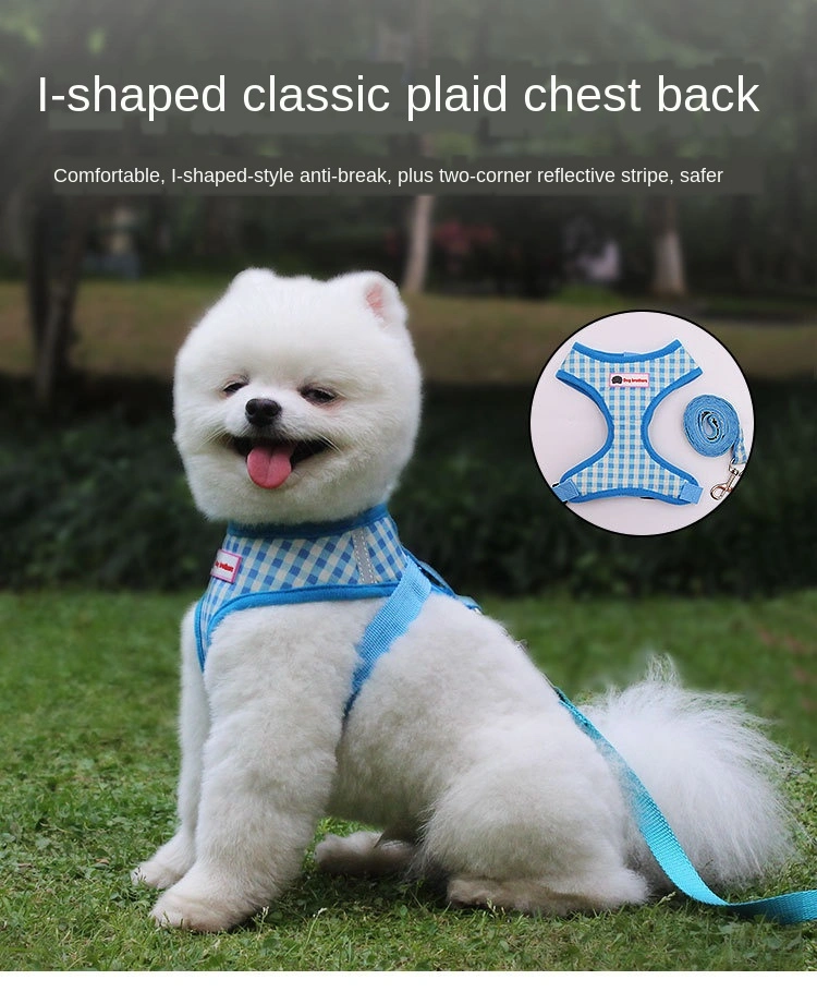 Vest-Style Dog Chest Strap Summer Breathable Lattice Pet Chest Strap Dog Rope Pet Supplies