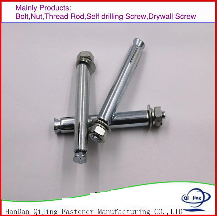 Metric Screw Type Expansion Anchor Bolts, Hex Nut Sleeve Anchor