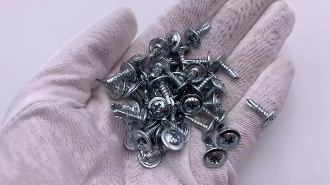 Stainless Steel Screw Cross Truss Head Screw Round Wafer Head Self-Drilling Screw with EPDM Washer