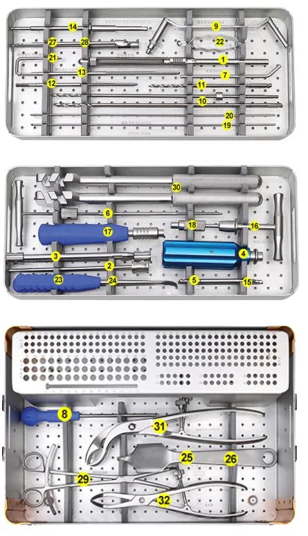 Ao Type Large Fragment Locking Plate Instrument Set Ao Orthopedic Surgical Instruments