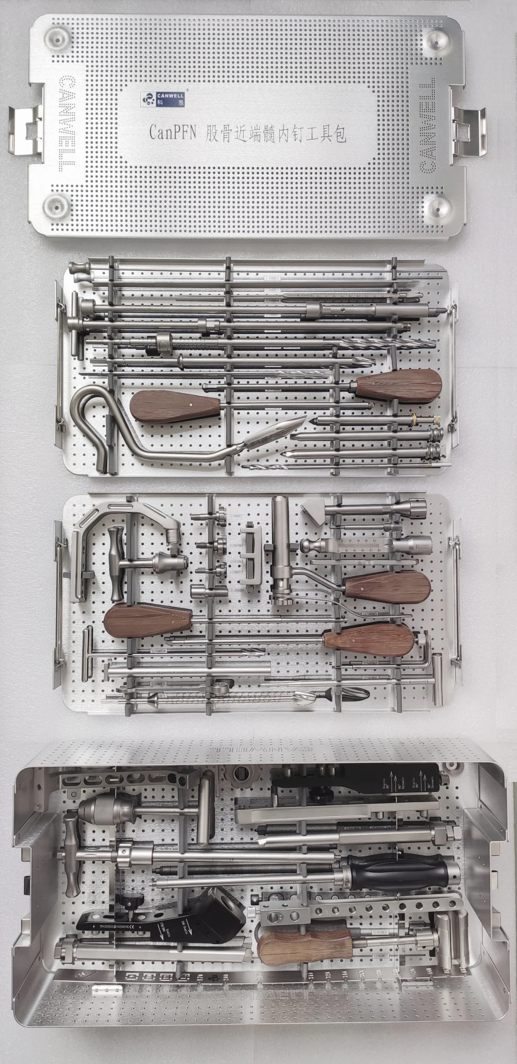 Canwell Medical Orthopedic Proximal Femoral Intramedullary Nail Instruments Set for Surgical Instrument