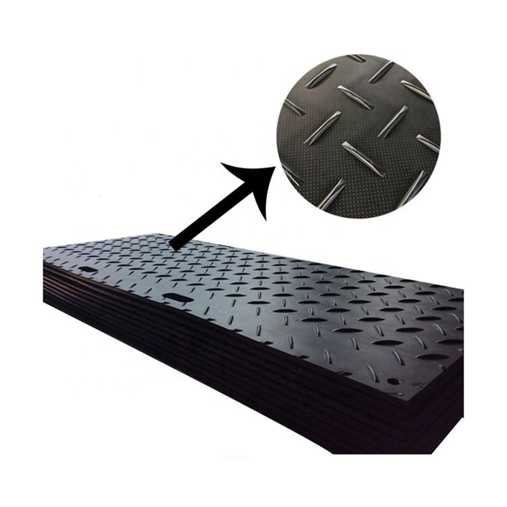 Black Color High Impact Resistant HDPE/UHMWPE Plastic Temporary Road Mats