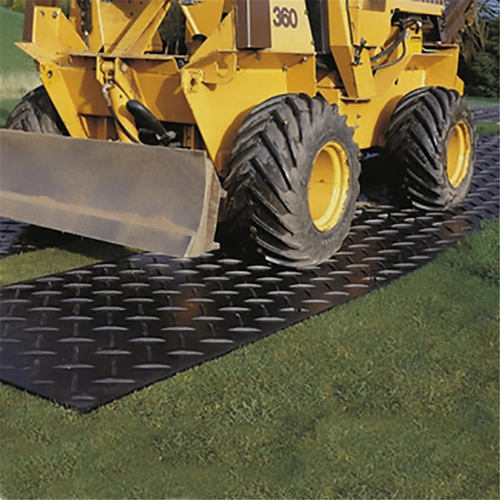 Black Color High Impact Resistant HDPE/UHMWPE Plastic Temporary Road Mats