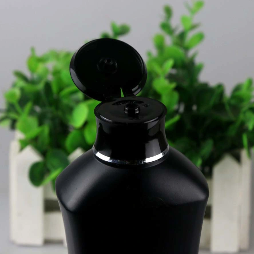 New Design 2021 Black Color HDPE Plastic Bottle for Skin Care Products with Flip Cap