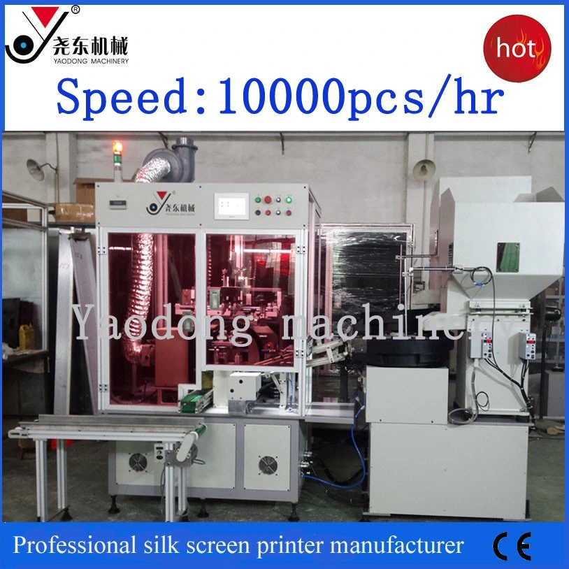 Automatic HDPE PP PE BOPP PVC Plastic Bottle Rotary Tube Cap Cosmetic Colors Silkscreen Screen Printer