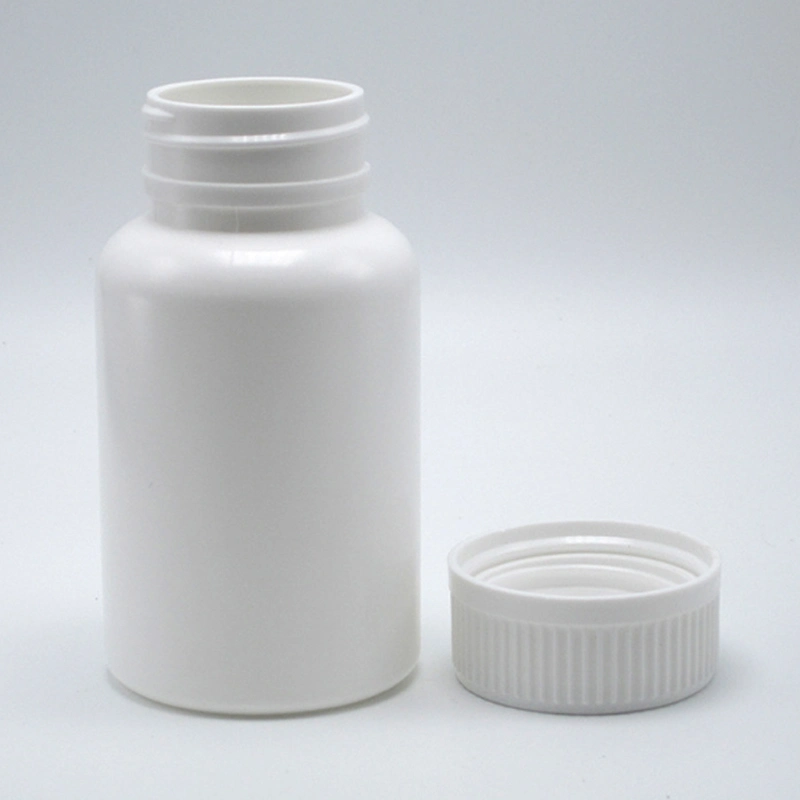 Wholesale 100ml White Color HDPE Plastic Pill Bottle with Pressure Screw Cap Customzied Color