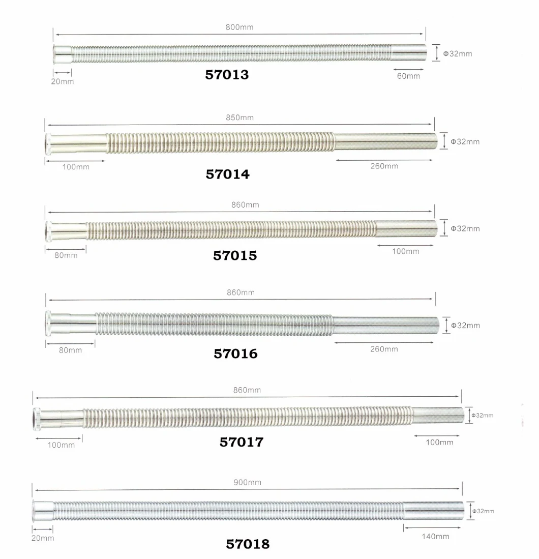 Sanitary Ware Brass Drain Waste Pipe, Brass Corrugated Pipe