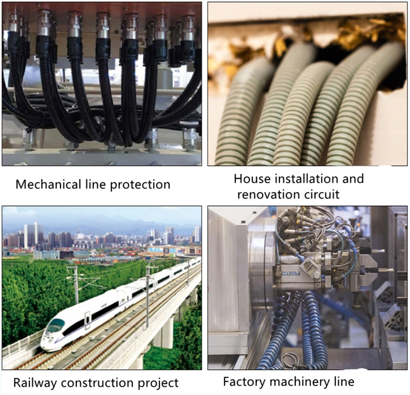 PA Flexible Corrugated Automotive Wire Split Convoluted Tubing Corrugated Flexible Conduit