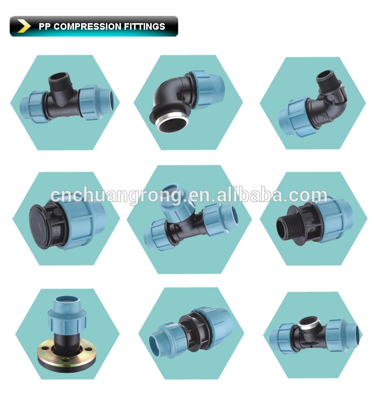 20mm Gas Pipe PP Compression Fittings Coupling