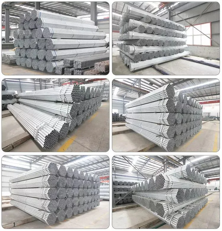 Straight Seam Welded Pipe BS 1387 CS Galvanized Steel Pipe for Building Material