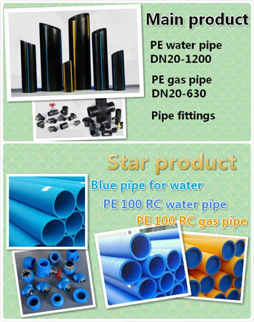 High Pressure 16 Bar HDPE Pipes with Flange Connections