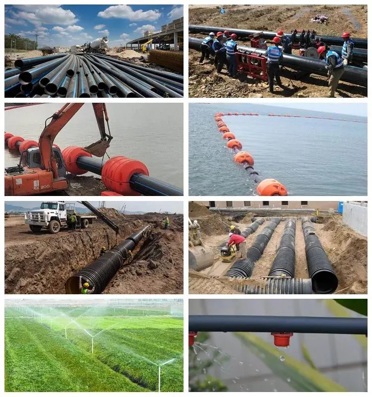 Jubo Pn8~16 High Density Polyethylene HDPE Pipe DN20mm DN315mm`DN1000mm HDPE Pipe for Water Supply