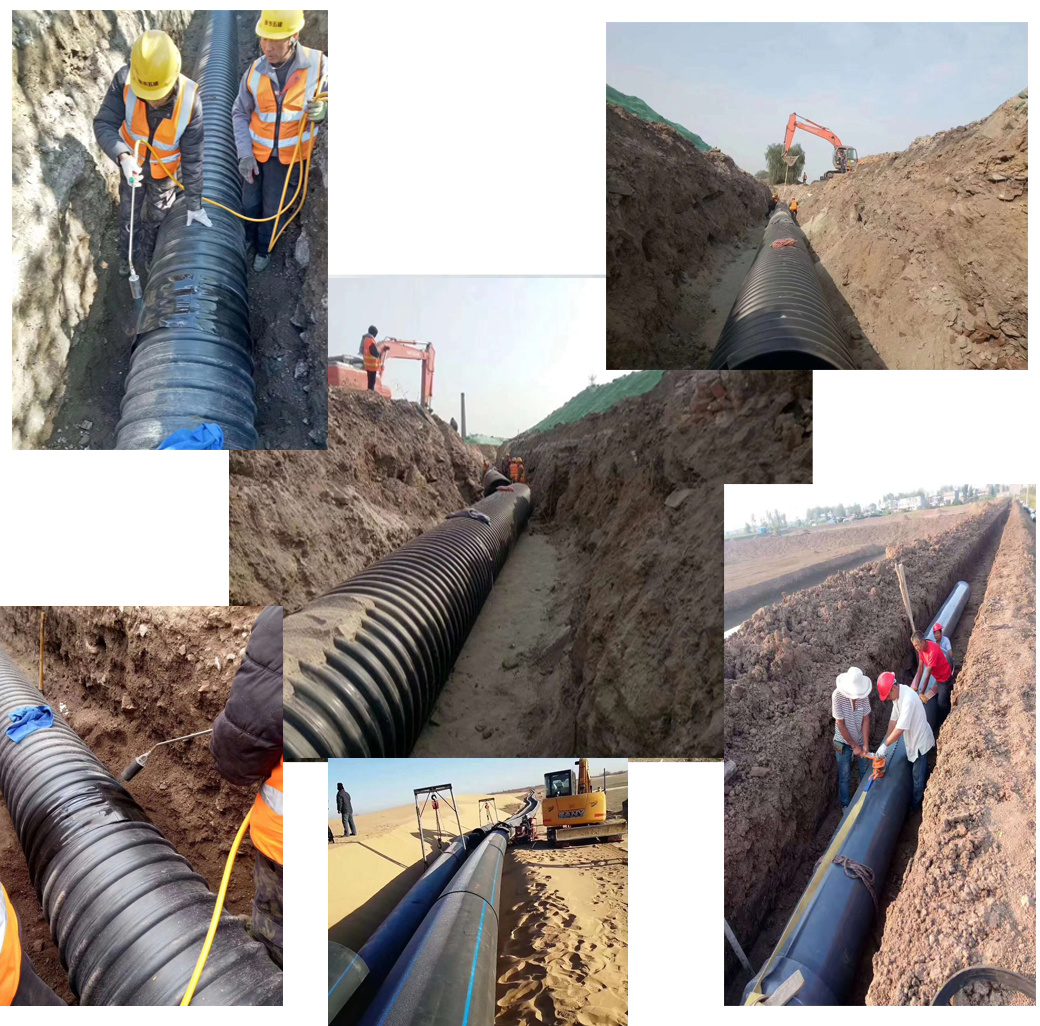 HDPE Perforated Corrugated Drain Pipe Double Wall Corrugated Pipe