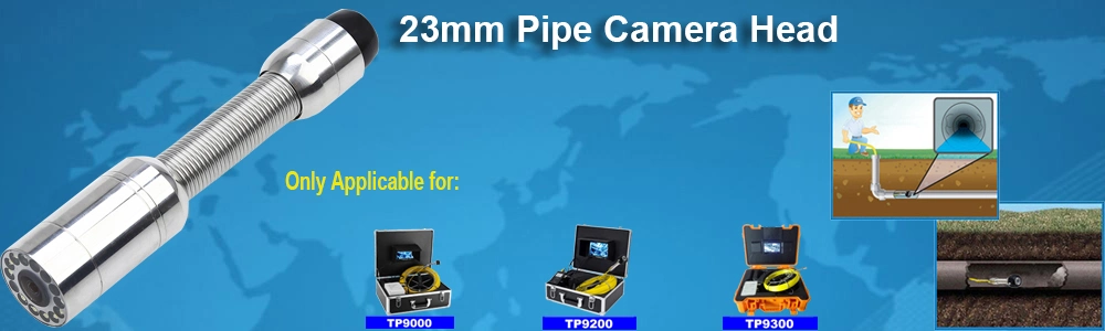 720p 23mm Drain CCTV Camera Head with 12PCS LED Lights for Drain Pipe Inspection Camera System