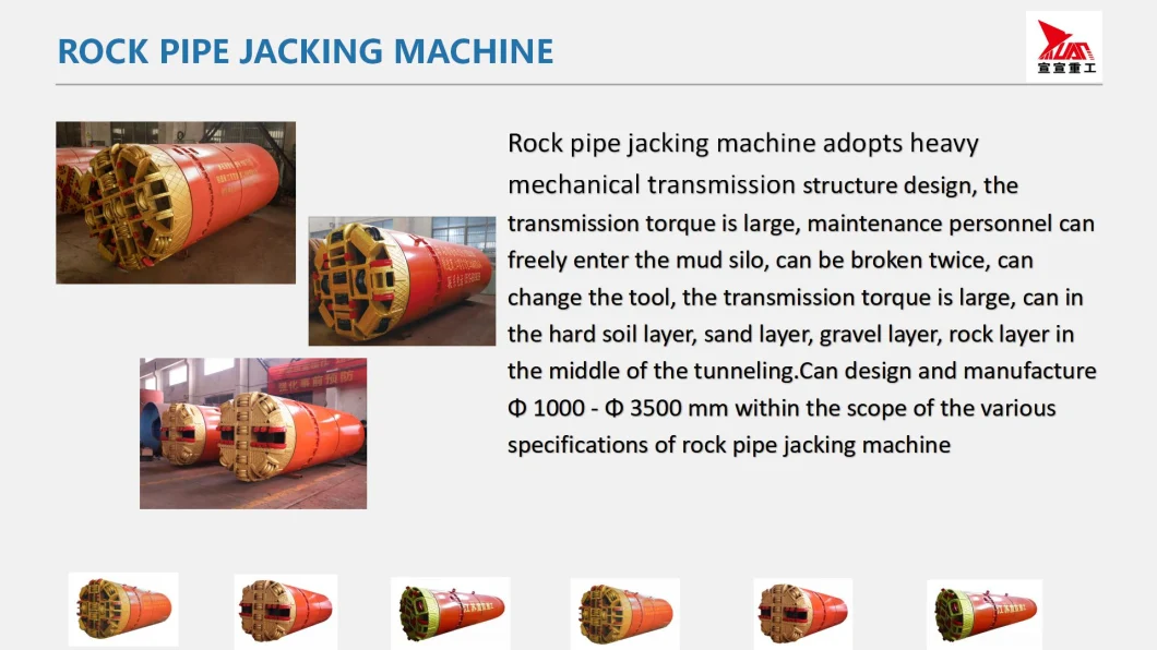 Ysd1800 Rock Pipe Jacking Machine for Sewage Pipes for Steel Pipes