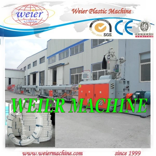 Plastic HDPE PP Pipe Production Machine / PE Water Gas Electrical Drain Pipe Extrusion Line